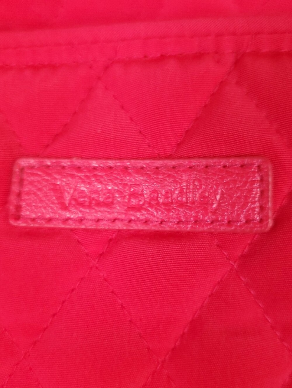 Large Vera Bradley Quilted Red Weekender Tote Bag - Picture 2 of 7